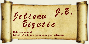 Jelisav Bizetić vizit kartica